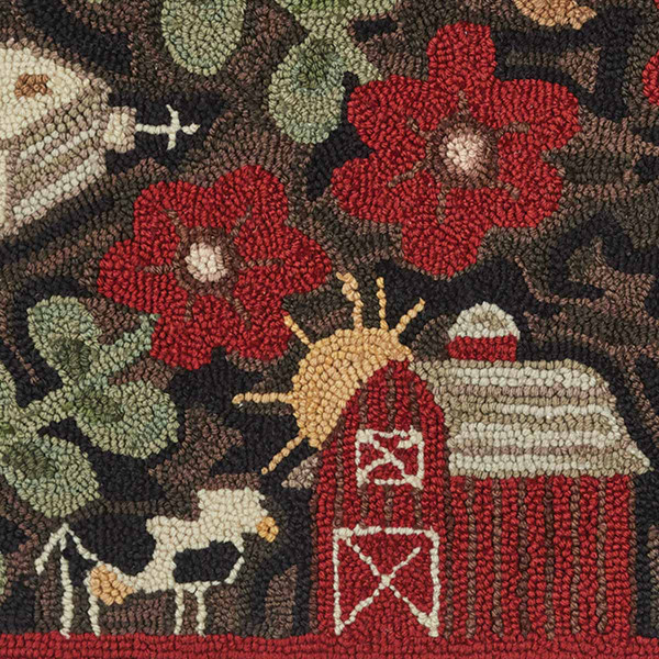 Farm Life Hooked Rug 2' x 3' Park Designs